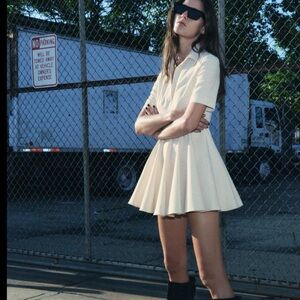 NWT- Zara Cream Mini Dress